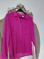 H&M fuchsia roze blouse maat 34 / 36, H&M, Verzenden, Zo goed als nieuw, Roze