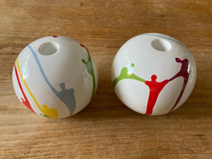 2 kandelaars Corry Ammerlaan voor Artihoven, Huis en Inrichting, Woonaccessoires | Kandelaars en Kaarsen, Zo goed als nieuw, Kandelaar