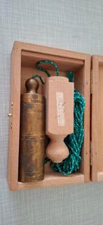 Oude Loodlijn met Houten Doos, Antiek en Kunst, Ophalen of Verzenden