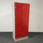 Rode Lockerkast - 8-deurs | 194,5 x 79 x 50 cm (a) 25494, Huis en Inrichting, Kasten | Ladekasten, Ophalen, Gebruikt, 50 tot 100 cm