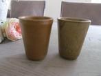 2 Landelijke France Gres Bekers Gres Pots Digoin, Huis en Inrichting, Keuken | Servies, Gebruikt, Keramiek, Ophalen of Verzenden