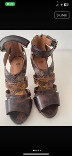 H&M Sandalen met hoge hak, Ophalen, Bruin, Hkm, Zo goed als nieuw