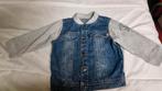 Stoer spijkerjasje maat 86 met grijze mouwen, Kinderen en Baby's, Babykleding | Maat 86, Ophalen of Verzenden, Gebruikt, Jongetje