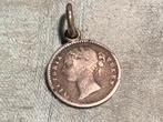 ANTIEKE ZILVER MUNTHANGER, Sieraden, Tassen en Uiterlijk, Antieke sieraden, Verzenden, Zilver, Hanger
