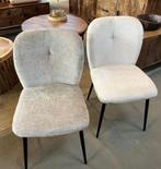 Magazijn Leegverkoop Eetstoelen hotelchique Taupe metaal zw, Overige kleuren, Nieuw, Ophalen of Verzenden, Metaal
