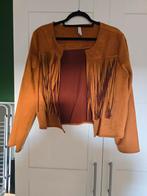 Suède jasje met franjes - Maat XXL, Kleding | Dames, Miss E Collection, Ophalen of Verzenden, Zo goed als nieuw, Bruin