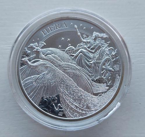 Zilveren 1 oz Hera & the Peacock 2022., Postzegels en Munten, Munten | Oceanië, Losse munt, Zilver, Ophalen of Verzenden