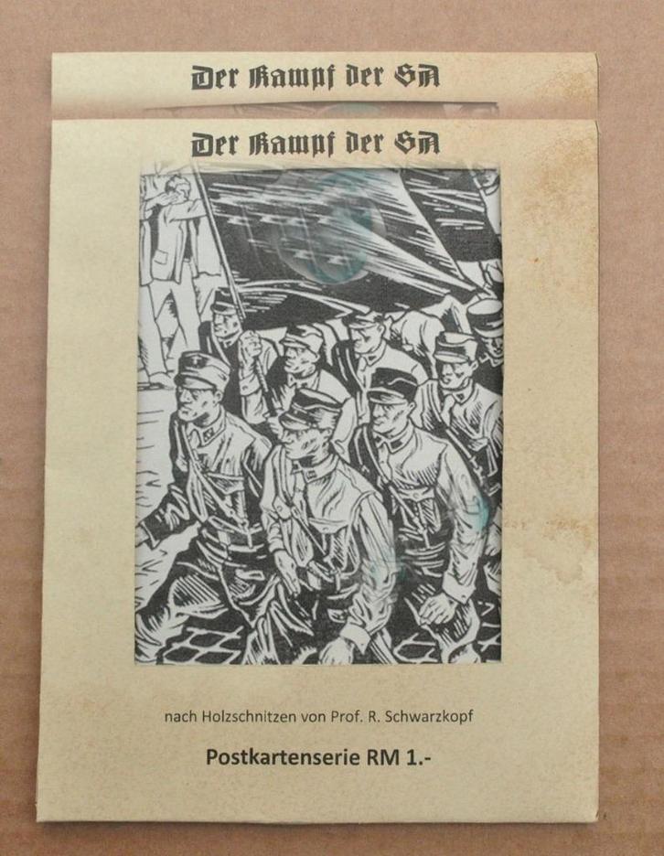 6 Postkaarten "Der Kampf der SA" met SA foto., Verzamelen, Militaria | Tweede Wereldoorlog, Overige soorten, Foto of Poster, Duitsland