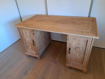 Bureau hout, extra plank, met lades, rond 1930, buro beschikbaar voor biedingen