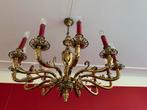 Antieke Koperen Kroonluchter - 12 Kaarsen, Antiek en Kunst, Ophalen