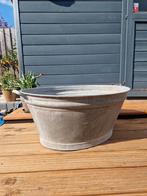 Grote zinken teil breedte:82cm & hoogte:36cm, Tuin en Terras, Bloembakken en Plantenbakken, Ophalen, Gebruikt, Tuin, Metaal