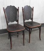 Paar antieke stoelen J. & J. Kohn - eind 19e/begin 20e eeuw, Gebruikt, Twee, Bruin, Verzenden