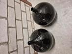 Twee mooie zwarte ronde vazen, Ophalen, Zwart, Aardewerk of Porselein, Zo goed als nieuw