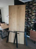 Eetkamertafel, Ophalen, Eikenhout, 200 cm of meer, 50 tot 100 cm