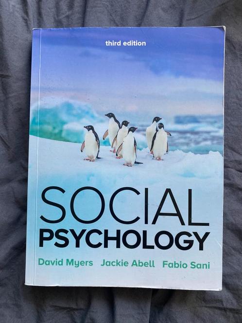 Social Psychology Third Edition, David Myers, Boeken, Studieboeken en Cursussen, Zo goed als nieuw, WO, Beta, Ophalen of Verzenden