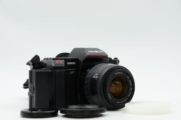 Minolta 5000 AF + Minolta AF ZOOM 35-70MM, Audio, Tv en Foto, Fotocamera's Analoog, Gebruikt, Spiegelreflex, Minolta, Ophalen of Verzenden