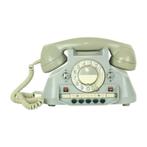 Grijze Oude Draaischijf Telefoon Metaal Bakeliet ATEA 1949, Ophalen of Verzenden, Bakeliet