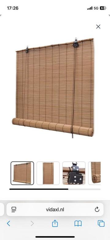 Rolgordijnen Bamboe Bruin 120x220cm - VidaXL 2 stuks beschikbaar voor biedingen