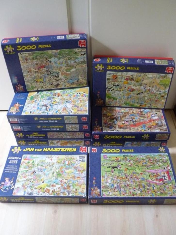 Jan van Haasteren puzzels van 3000 en 5000 st COMPLEET!, Hobby en Vrije tijd, Denksport en Puzzels, Zo goed als nieuw, Legpuzzel