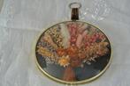 Droogbloemen in Bol glas lijst, Antiek en Kunst, Curiosa en Brocante, Ophalen of Verzenden