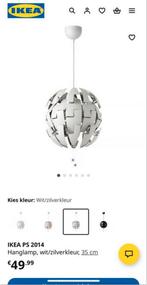 IKEA PS 2014 Hanglamp Wit/Zilver - Moderne Sfeerverlichting, Ophalen, Zo goed als nieuw, Kunststof, 50 tot 75 cm