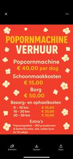 Popcornmachine huren voor feestjes!, Ophalen of Verzenden, Gebruikt