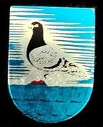 Duif speld- blauw blik, Verzamelen, Speldjes, Pins en Buttons, Verzenden, Nieuw, Transport, Speldje of Pin