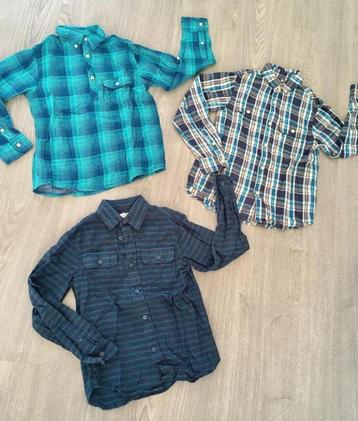 Set van 3 blouses blouse ruit , maatje 134 beschikbaar voor biedingen