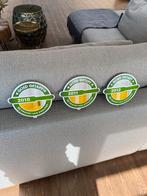 3x emaille bordjes. goed getapt , Heineken bier, Ophalen of Verzenden, Zo goed als nieuw, Reclamebord