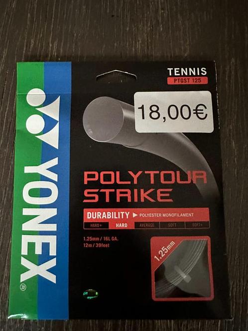 Yonex Poly Tour Strike, 1.25mm, 12 Meter..NIEUW!!, Sport en Fitness, Tennis, Nieuw, Grip of Snaar, Overige merken, Ophalen of Verzenden
