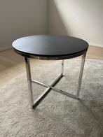 Draaibare bijzettafel keramiek/glas - 55cm, 45 tot 60 cm, Gebruikt, Rond, Glas