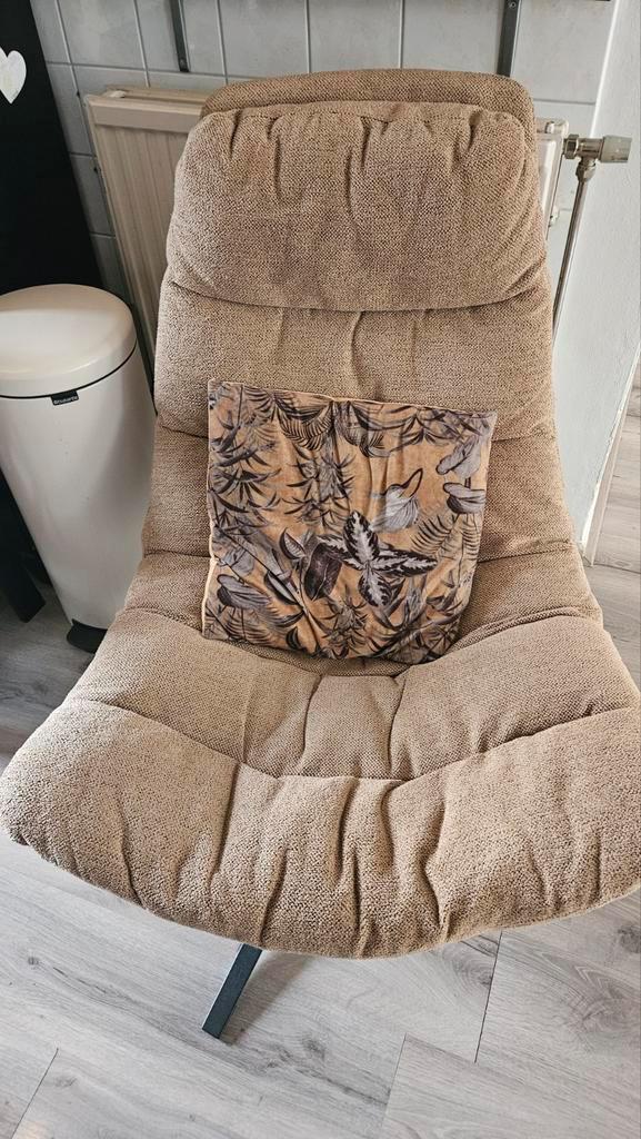 Leen Bakker draaifauteuil - Comfortabel en stijlvol!, Huis en Inrichting, Fauteuils, Gebruikt, Metaal, Stof, 75 tot 100 cm, 75 tot 100 cm
