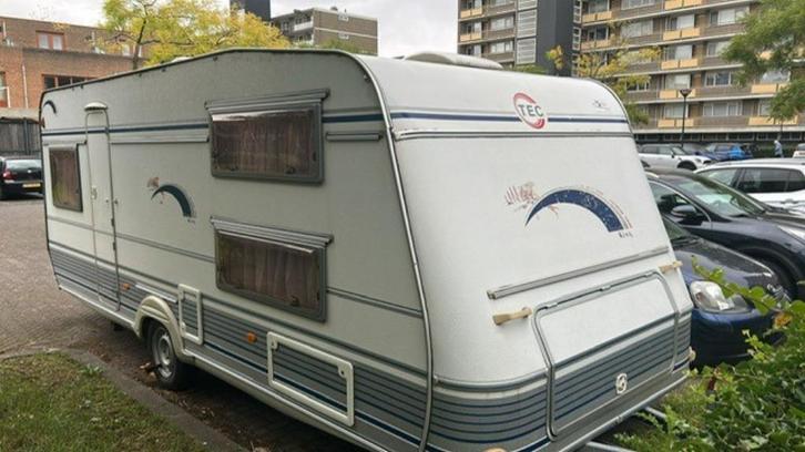 Direct beschikbaar TEC555 kinderkamer+voortent+luifel+erker, Caravans en Kamperen, Caravans, Particulier, tot en met 5, 1000 - 1250 kg