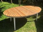 BEACH7 Fontelina ovale tuintafel (wit), Tuin en Terras, Ophalen, Gebruikt, Ovaal, Teakhout