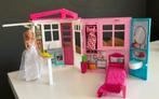 Inklapbaar Barbie huis + pop + accessoires, Kinderen en Baby's, Speelgoed | Poppenhuizen, Ophalen, Gebruikt, Poppenhuis