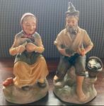 Vintage jaren 70 set beelden opa en oma, Verzamelen, Beelden en Beeldjes, Verzenden, Gebruikt, Mens