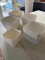 Elho set van 5 bloempotten, Tuin en Terras, Bloempotten, Kunststof, Vierkant, Binnen, Ophalen of Verzenden