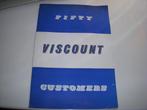 Prachtige folder Vickers Viscount vliegtuigen uit 1958, Ophalen of Verzenden, Gebruikt, Overige typen