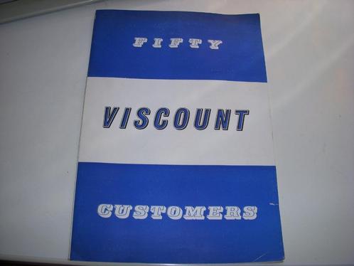 Prachtige folder Vickers Viscount vliegtuigen uit 1958, Verzamelen, Luchtvaart en Vliegtuigspotten, Gebruikt, Overige typen, Ophalen of Verzenden