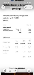 Nacht van Groningen ticket Engelse 10 mijl, Ophalen of Verzenden, Nieuw, Overige typen, Overige merken