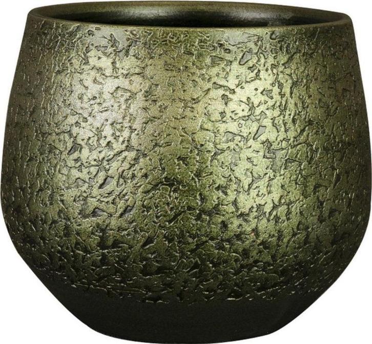 Bloempot Noor velvet green van TS Collection, NIEUW!, Tuin en Terras, Bloempotten, Nieuw, Aardewerk, Binnen, Minder dan 40 cm