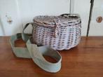 Vintage Vismandje met Schouderband, Ophalen of Verzenden