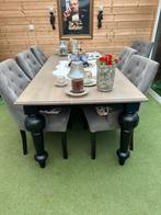 Tafel met 6 stoelen, Tuin en Terras, Tuinsets en Loungesets, Ophalen, Gebruikt
