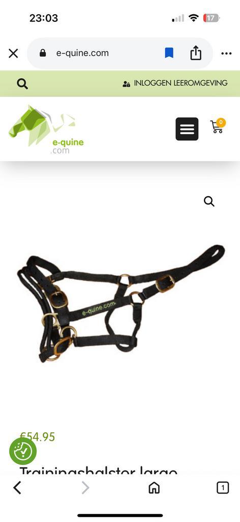 Trainingshalster large (groen), Dieren en Toebehoren, Paarden en Pony's | Overige Paardenspullen, Zo goed als nieuw, Overige soorten