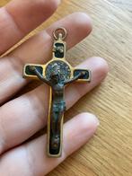 Antiek Kruisbeeld met Jezus - hanger  6cm, Ophalen of Verzenden