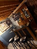 Landelijke bruin cafe bar set massief hout toog man cave, Huis en Inrichting, Barren, Ophalen of Verzenden, Zo goed als nieuw