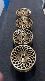 Flow Factor gouden velgen 5 x 112 audi volkswagen 18 inch, Auto-onderdelen, Banden en Velgen, Ophalen, 18 inch, Gebruikt, Velg(en)