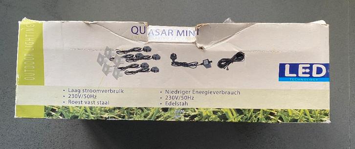 Quasar Mini set van 6 led inbouwspots RVS/wit, Huis en Inrichting, Lampen | Spots, Nieuw, Metaal of Aluminium, Led, Inbouw, Ophalen of Verzenden