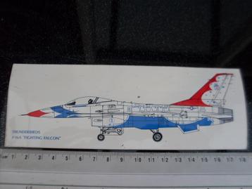 sticker thunderbirds F16A fighting falcon usa air force army beschikbaar voor biedingen