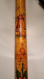 Mooi beschilderde antieke breipennen houder met vulling., Ophalen of Verzenden